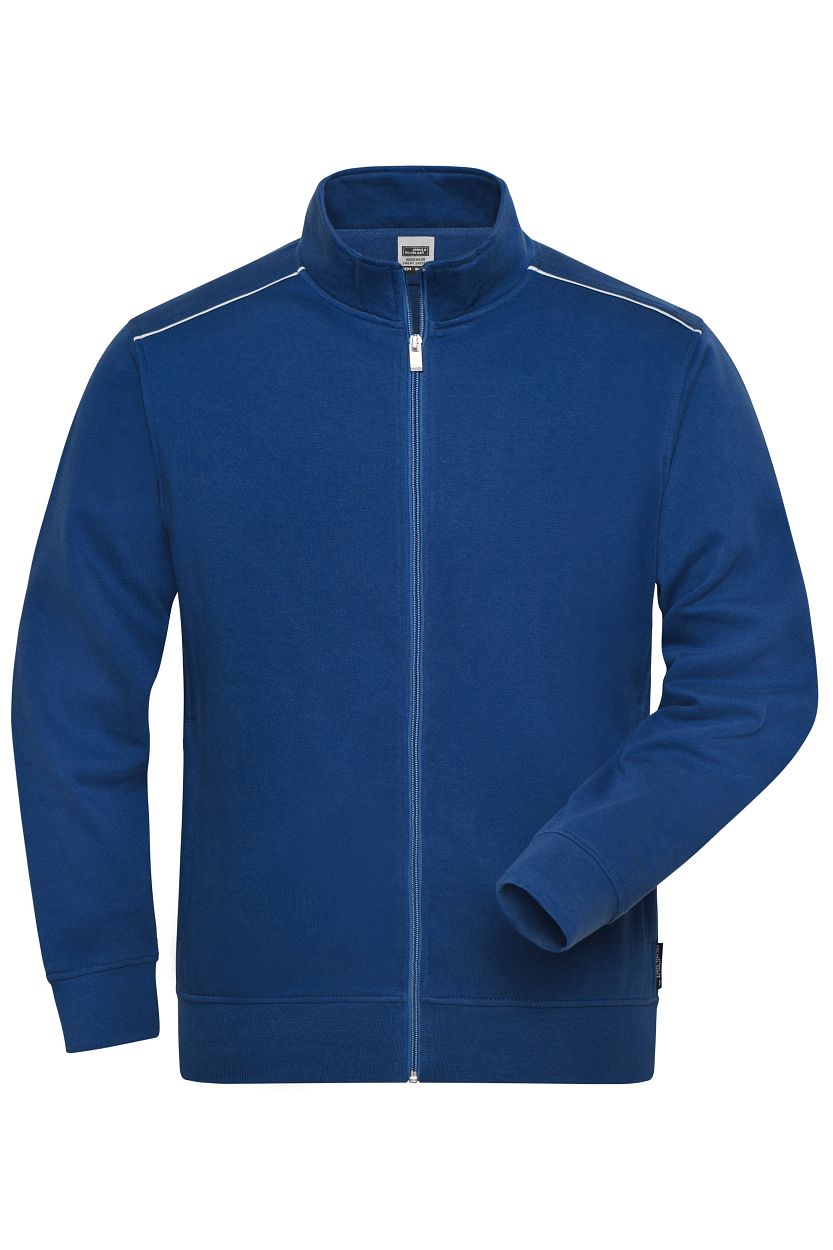 Workwear Sweat Jacket - SOLID - "JN894" in Dark-Royal, Größe 6XL - Daiber