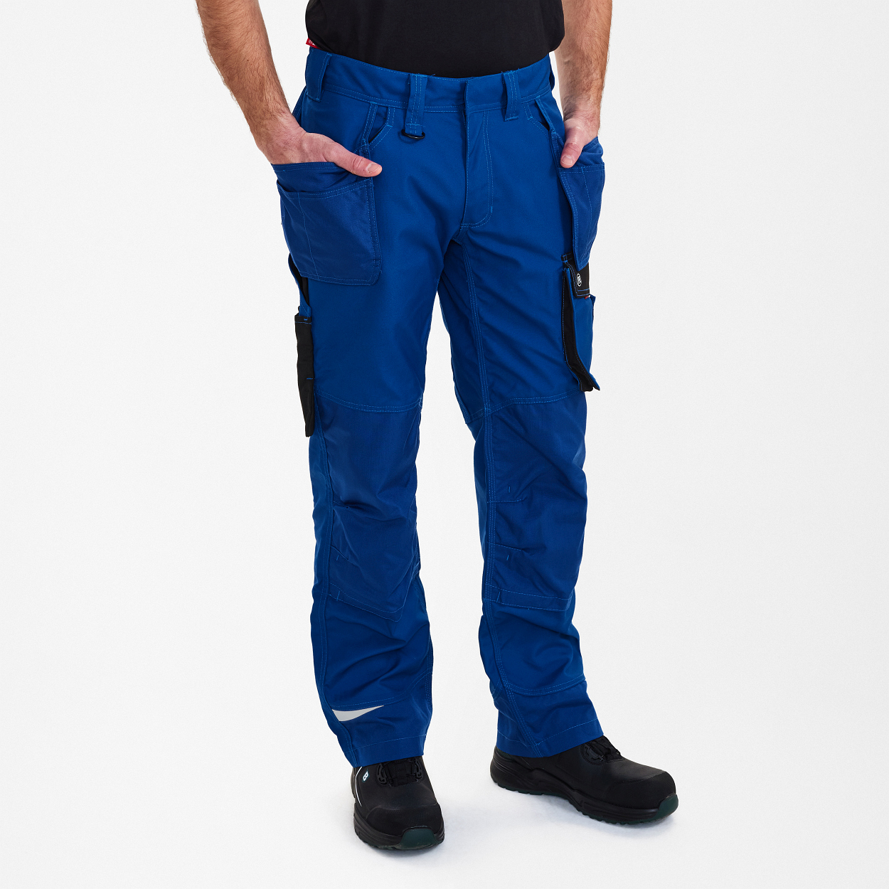 ENGEL Galaxy Arbeitshose mit Holstertaschen in Surfer Blue/Schwarz, Größe 106