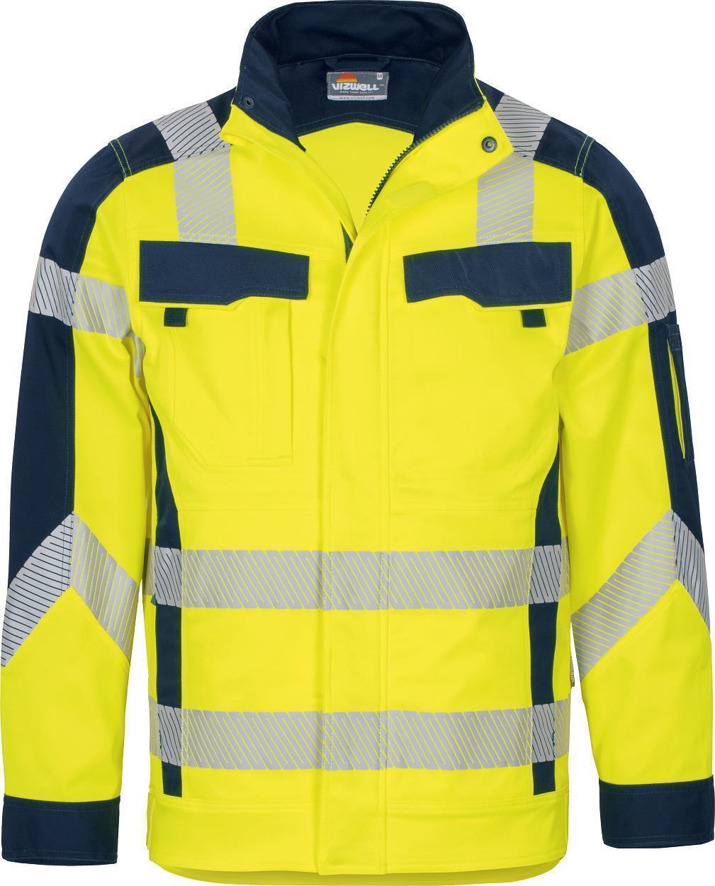 Jacke Flex-HiVis leuchtgelb-marine in Gr. XXL von Vizwell