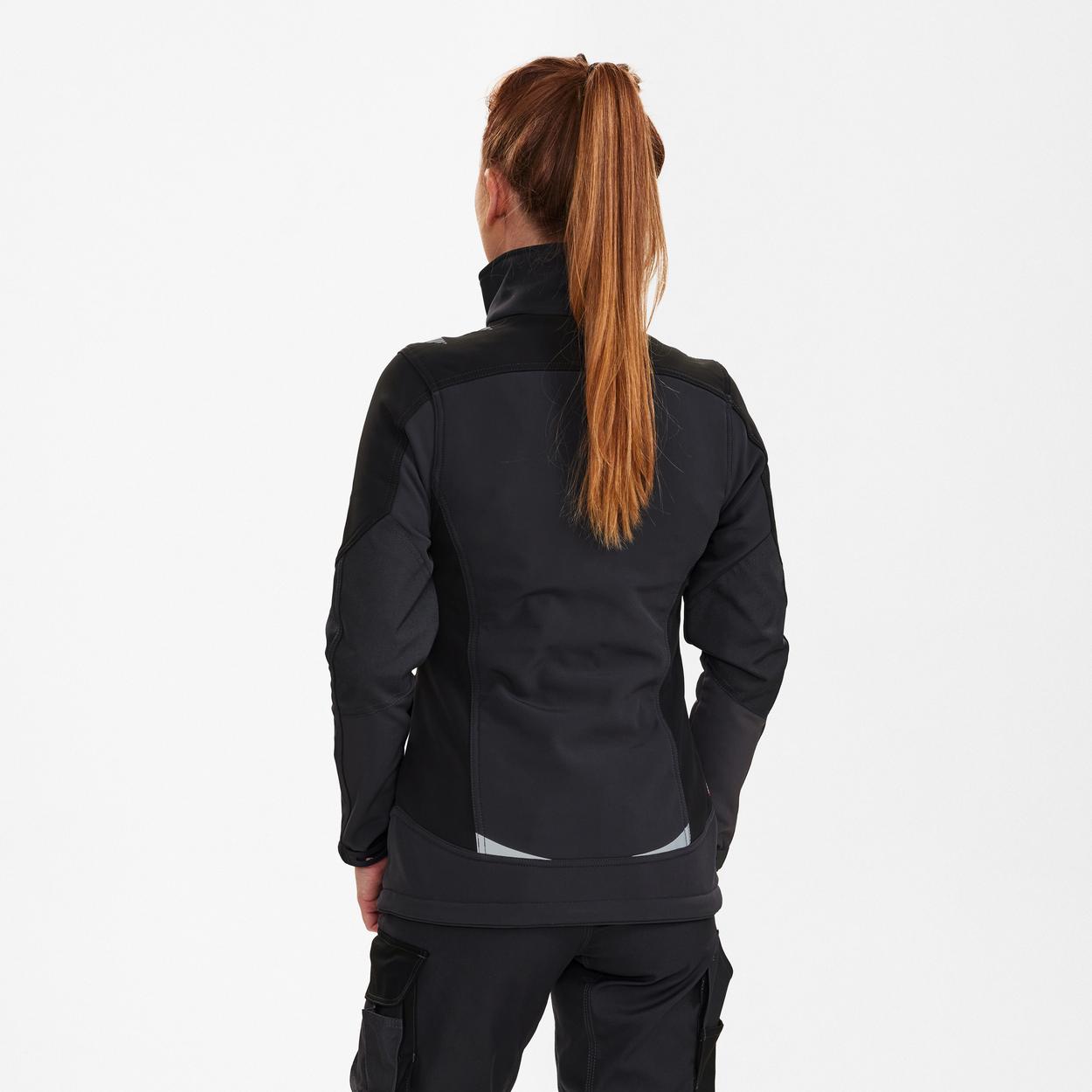 ENGEL Galaxy Damen Softshelljacke in Anthrazitgrau/Schwarz, Größe XS