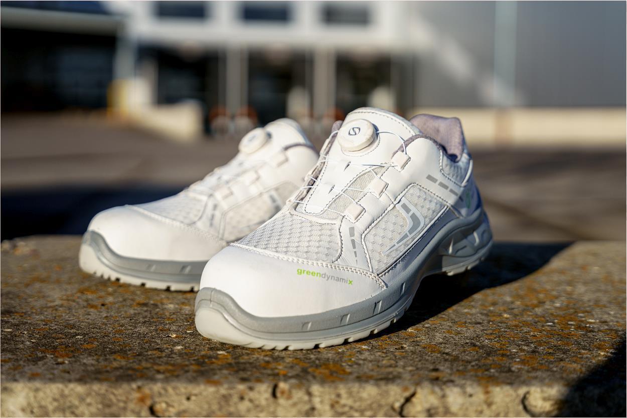 Halbschuh L3595 Lyon in Weiß/Grau, Gr. 47 von Leibwächter