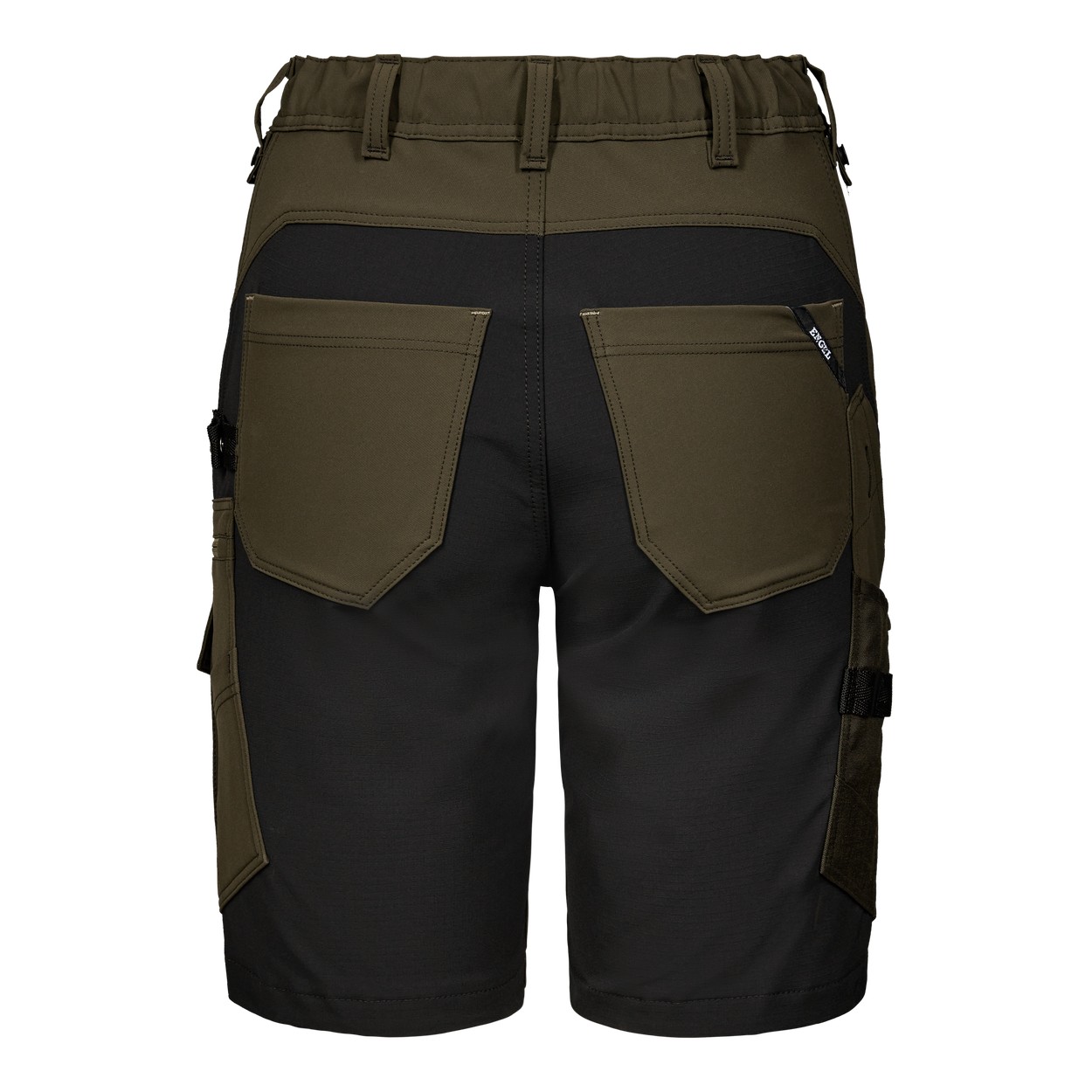 ENGEL Entire Damen Arbeitsshorts mit 4-Wege-Stretch in Forest Green/Schwarz, Größe 48