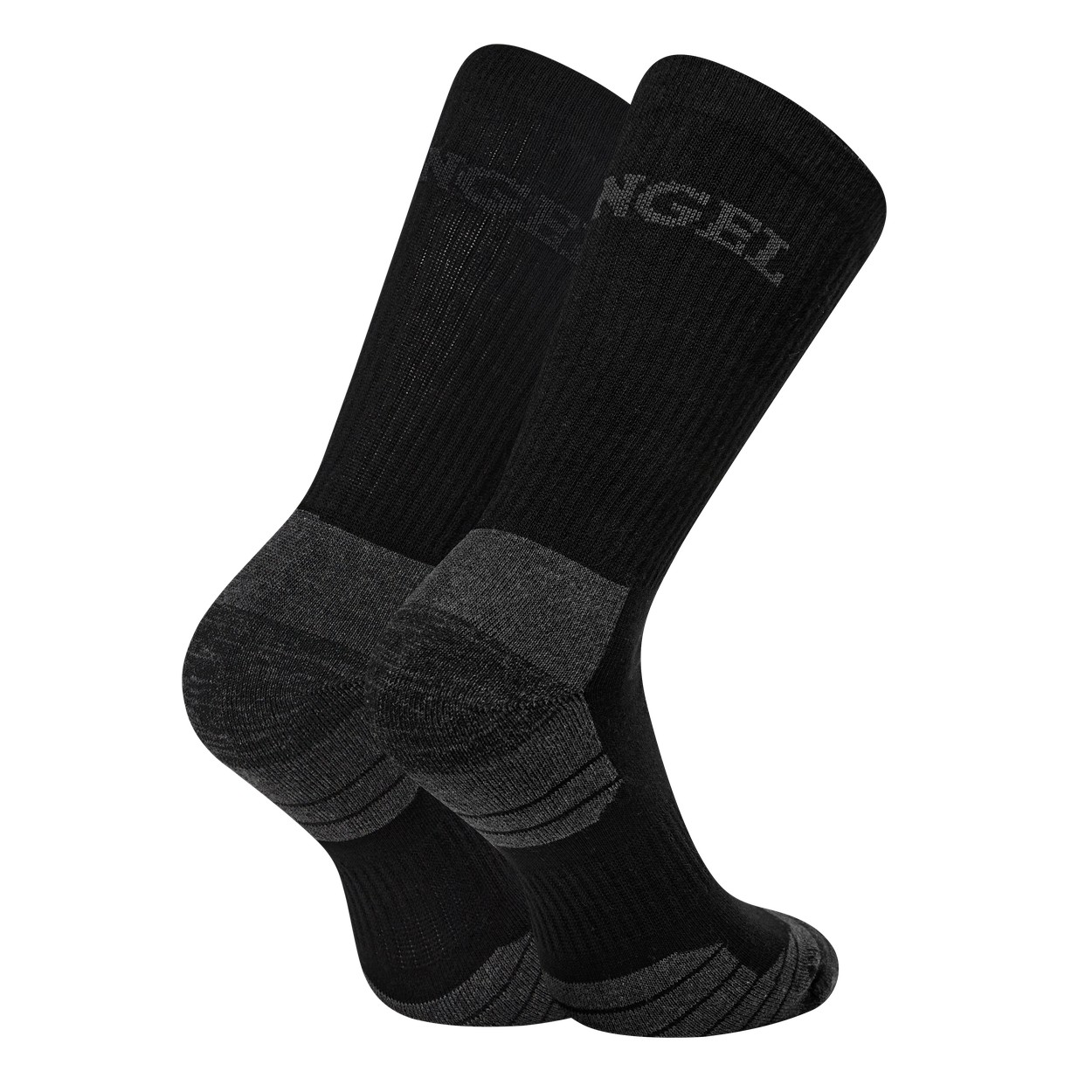 ENGEL Praktische Arbeitssocken 3er-Pack in Black/Dark Grey Melange, Größe 47/48