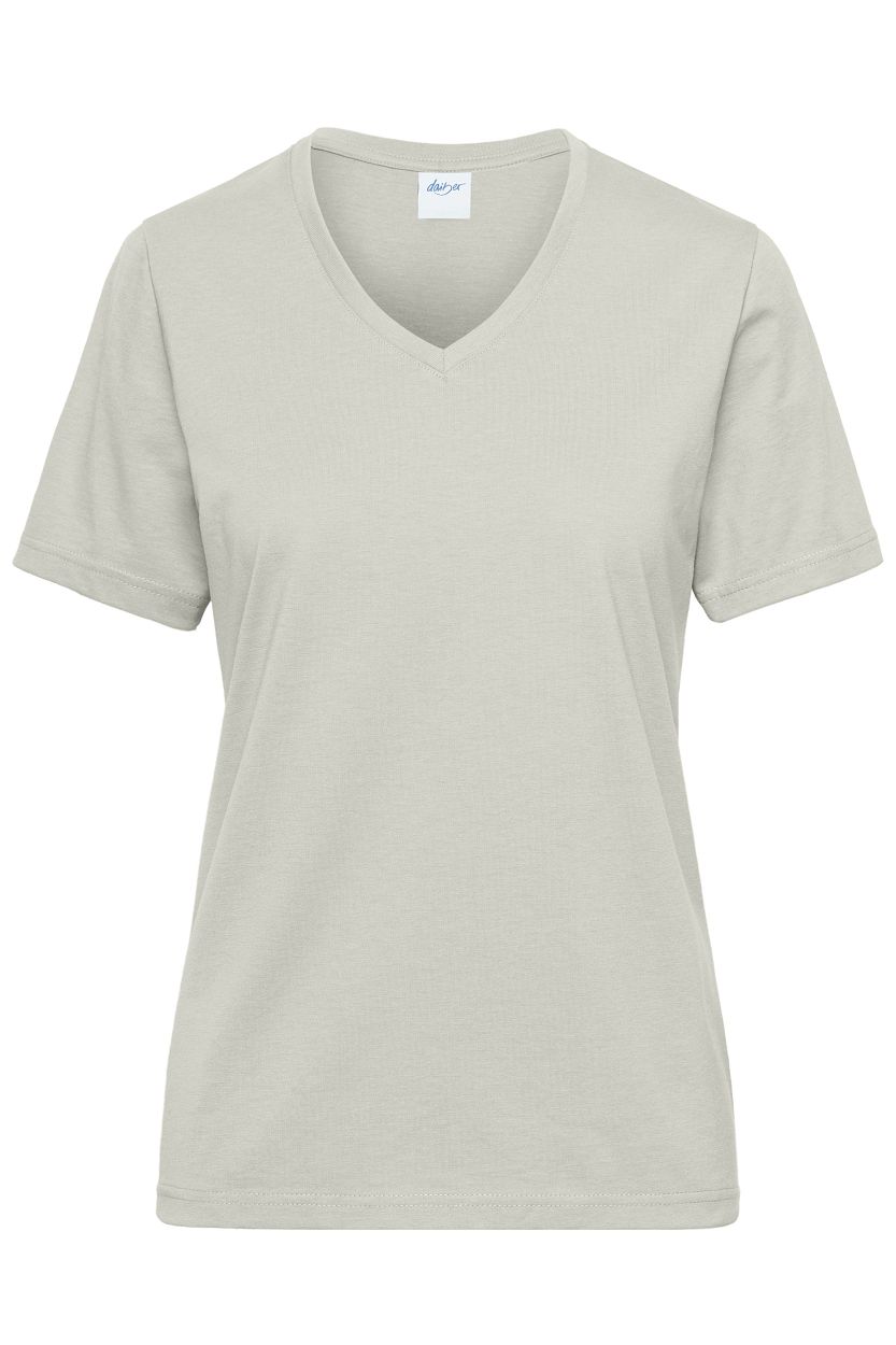 Ladies' ORGANIC Workwear T-Shirt OCS Blended "JN1807" in Cement, Größe 4XL - Daiber