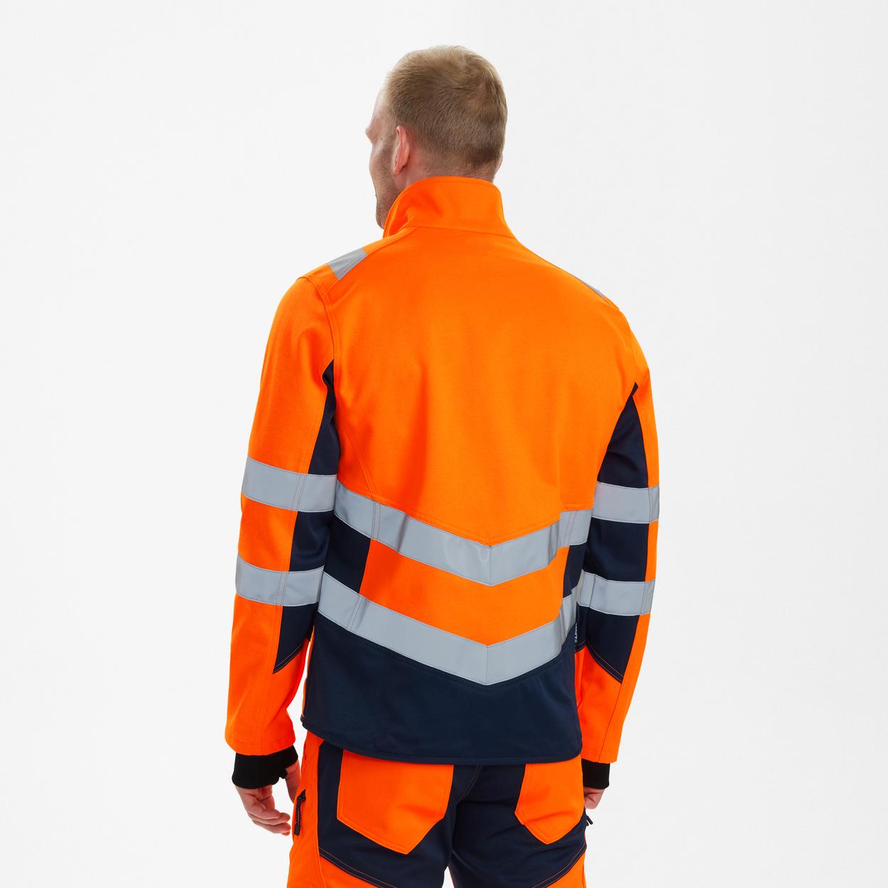 ENGEL Safety Arbeitsjacke mit 2-Wege-Stretch in Orange/Blue ink, Größe XS