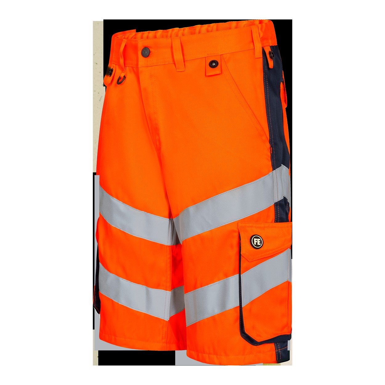 ENGEL Safety Light Arbeitsshorts in Orange/Blue ink, Größe 54