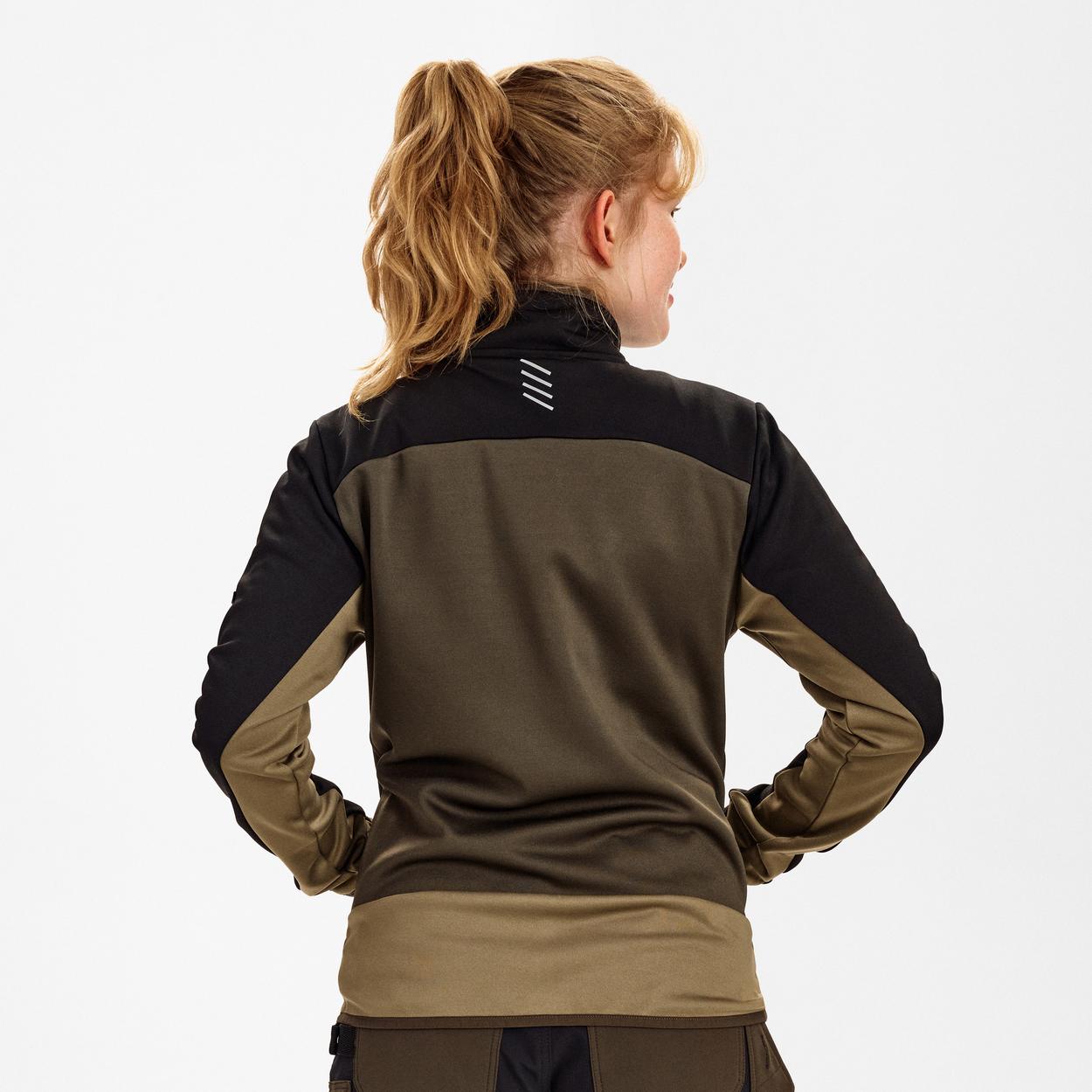 ENGEL Entire Damen Midlayer-Cardigan in Forest Green/Schwarz, Größe XS