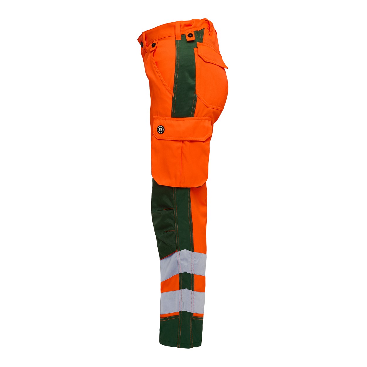 ENGEL Safety Light Damenhose in Orange/Grün, Größe 48