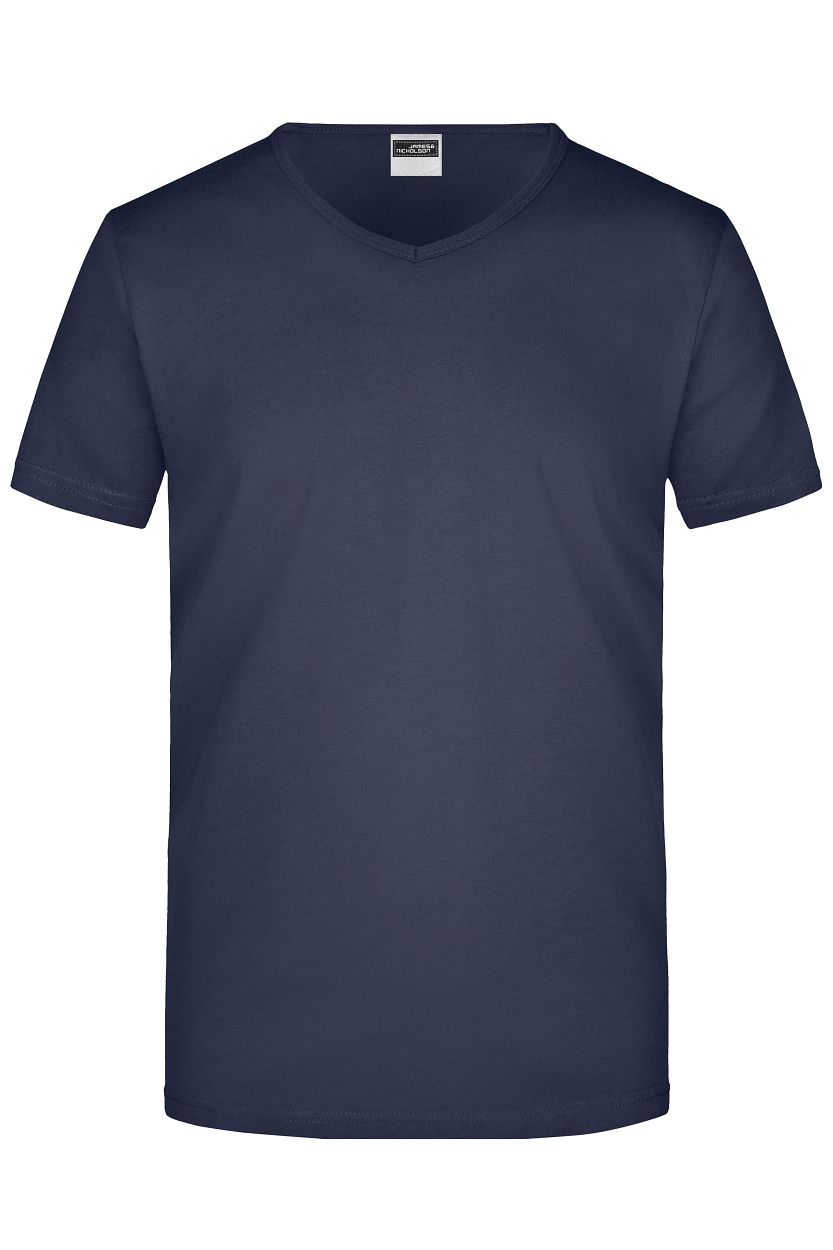 Men's Slim Fit V-T "JN912" in Navy, Größe 2XL - Daiber