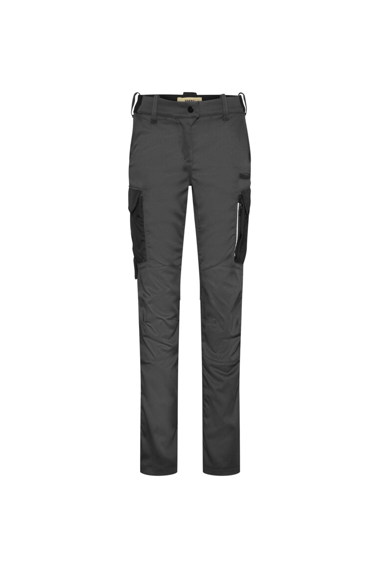 HAKRO 714 DAMEN WORKER-PERFORMANCEHOSE X-STRETCH ECO in Karbongrau, Größe 3XL