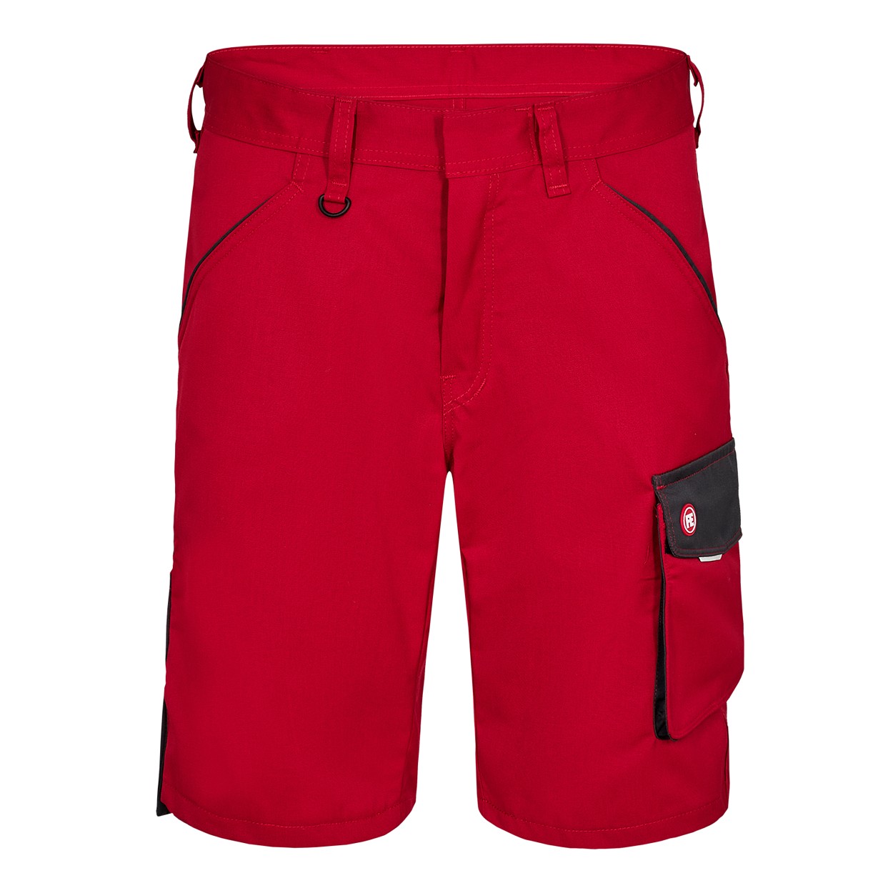 ENGEL Galaxy Light Arbeitsshorts in Tomato Red/Anthrazit Grau, Größe 54