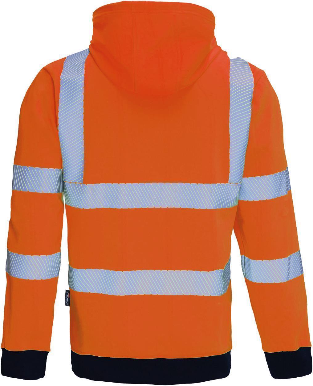 Sweatjacke leuchtorange-marine in Gr. XXL von Vizwell