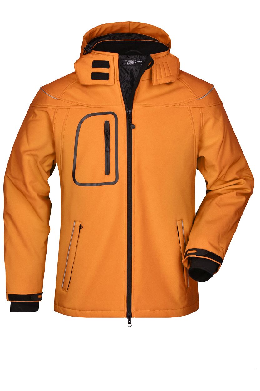 Men’s Winter Softshell Jacket "JN1000" in Orange, Größe 3XL - Daiber