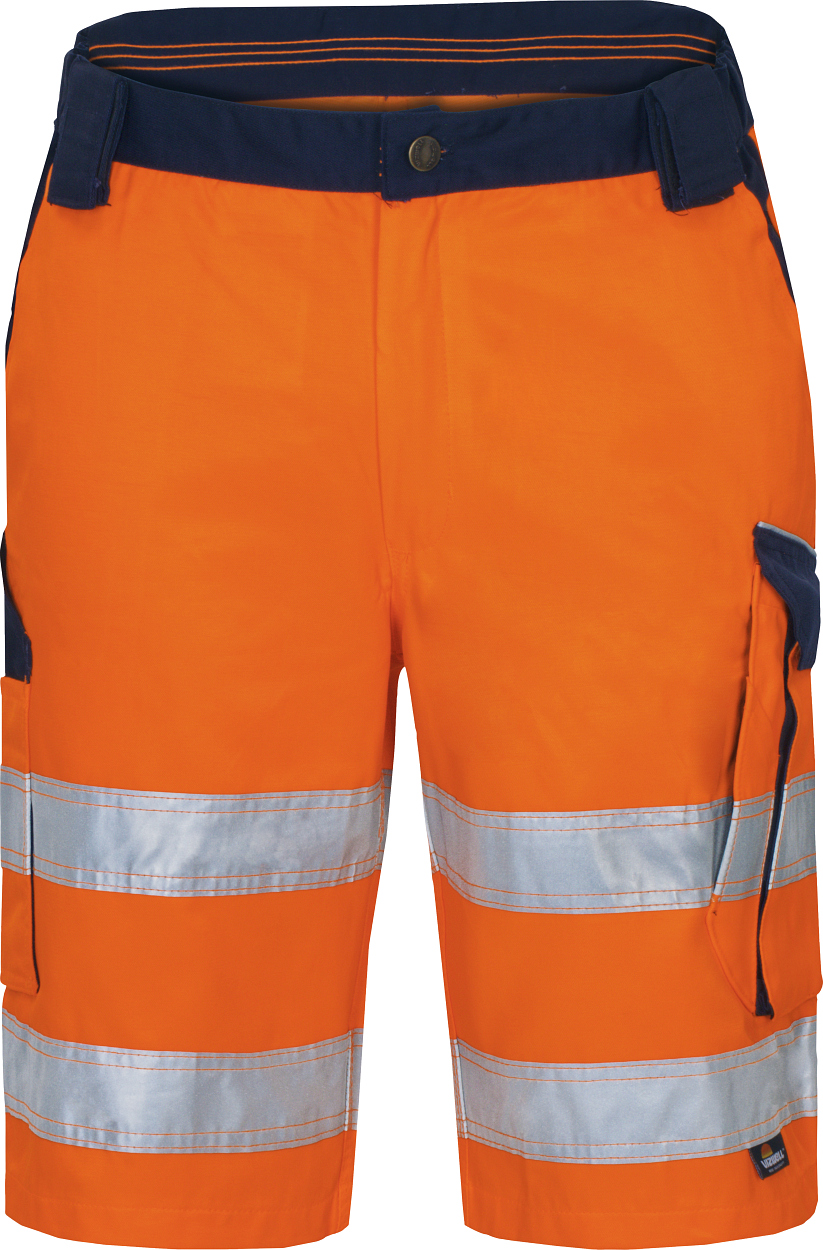 Warnschutz-Kontrast-Short leuchtorange-marine in Gr. 68 von Vizwell