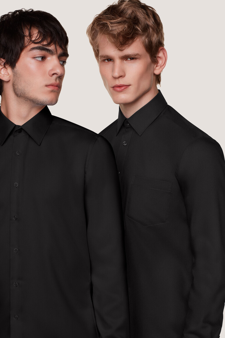 HAKRO 108 Hemd Business Comfort in Schwarz, Größe 6XL