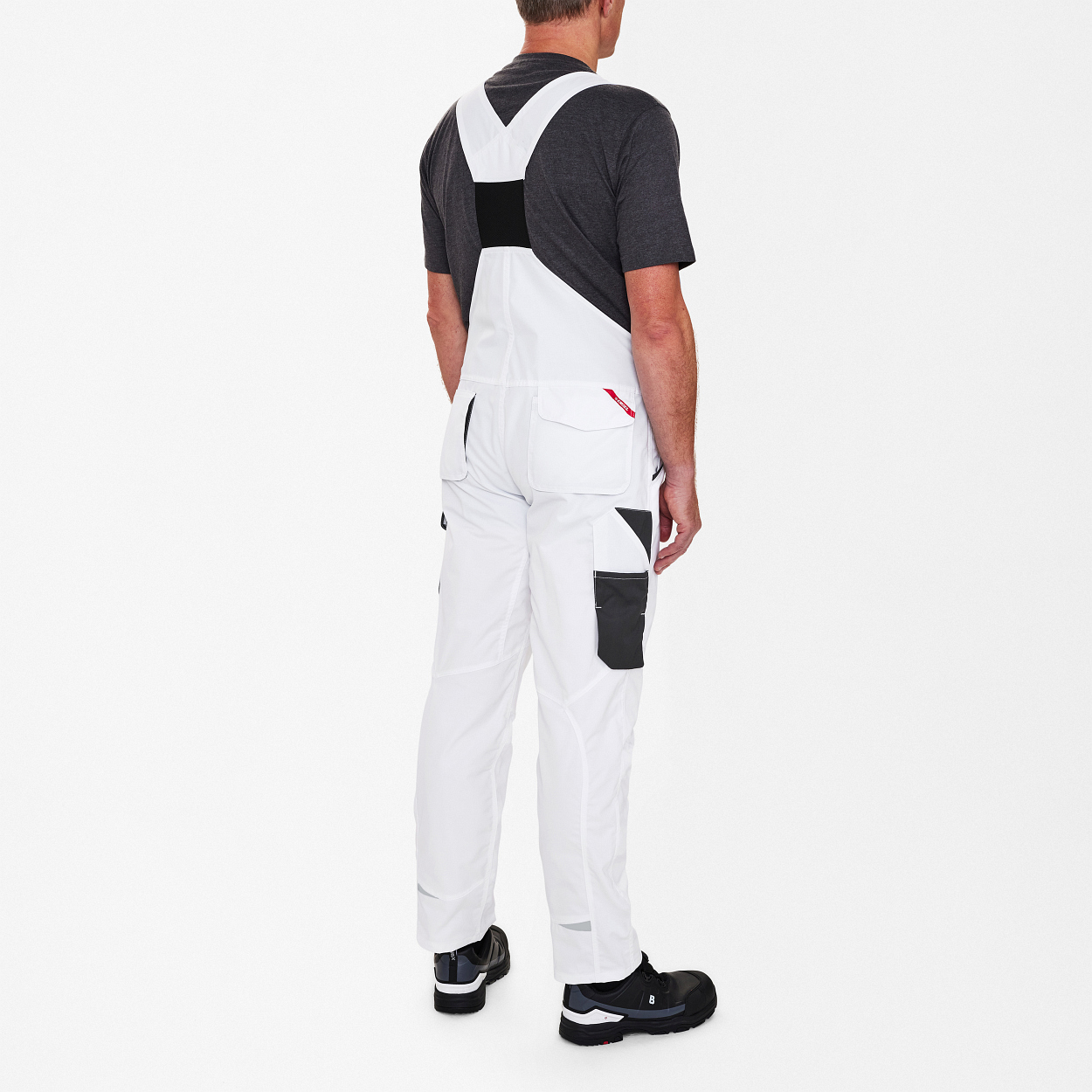 ENGEL Galaxy Light Latzhose in Weiss/Anthrazit Grau, Größe 58