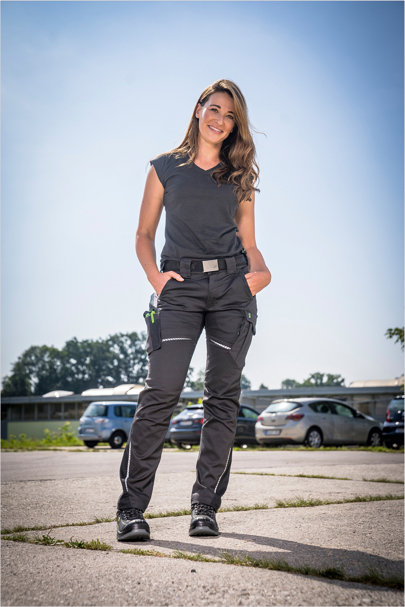 Bundhose ohne Knietaschen FLXDHO28 Flex Line in Anthrazit/Schwarz, Gr. 36 von Leibwächter