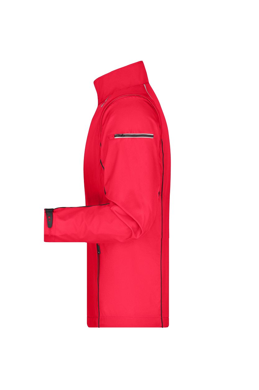 Men's Zip-Off Softshell Jacket "JN1122" in Red/Black, Größe 3XL - Daiber