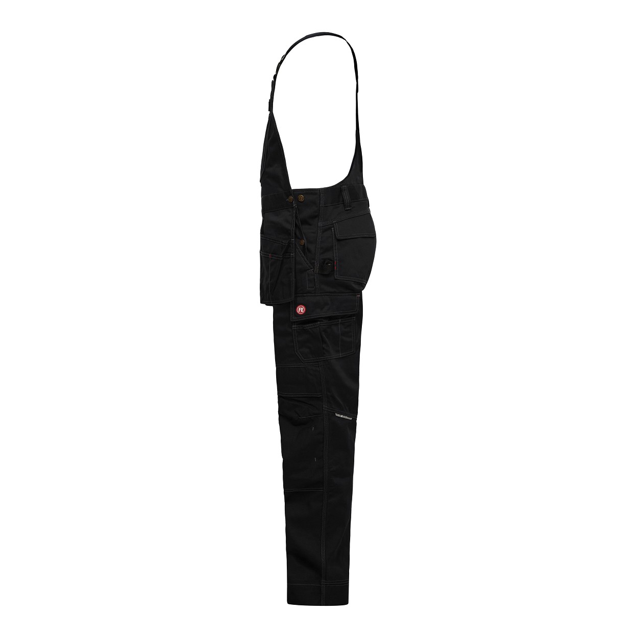 ENGEL Combat Latzhose mit Holstertaschen in Schwarz, Größe 54