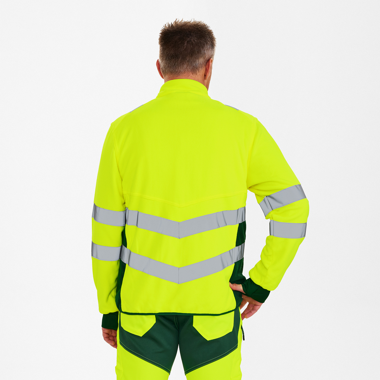 ENGEL Safety Fleecejacke in Gelb/Grün, Größe XS