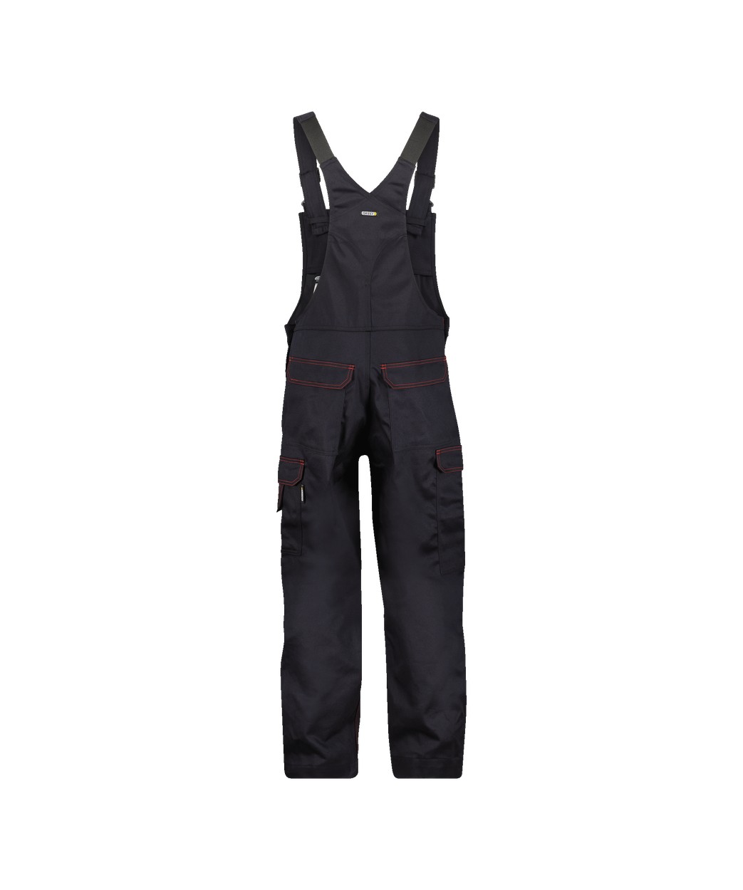 Flammhemmende Latzhose mit Kniepolstertaschen "DASSY® Dakota" in SCHWARZ, Größe 58 - langer Schritt CO73