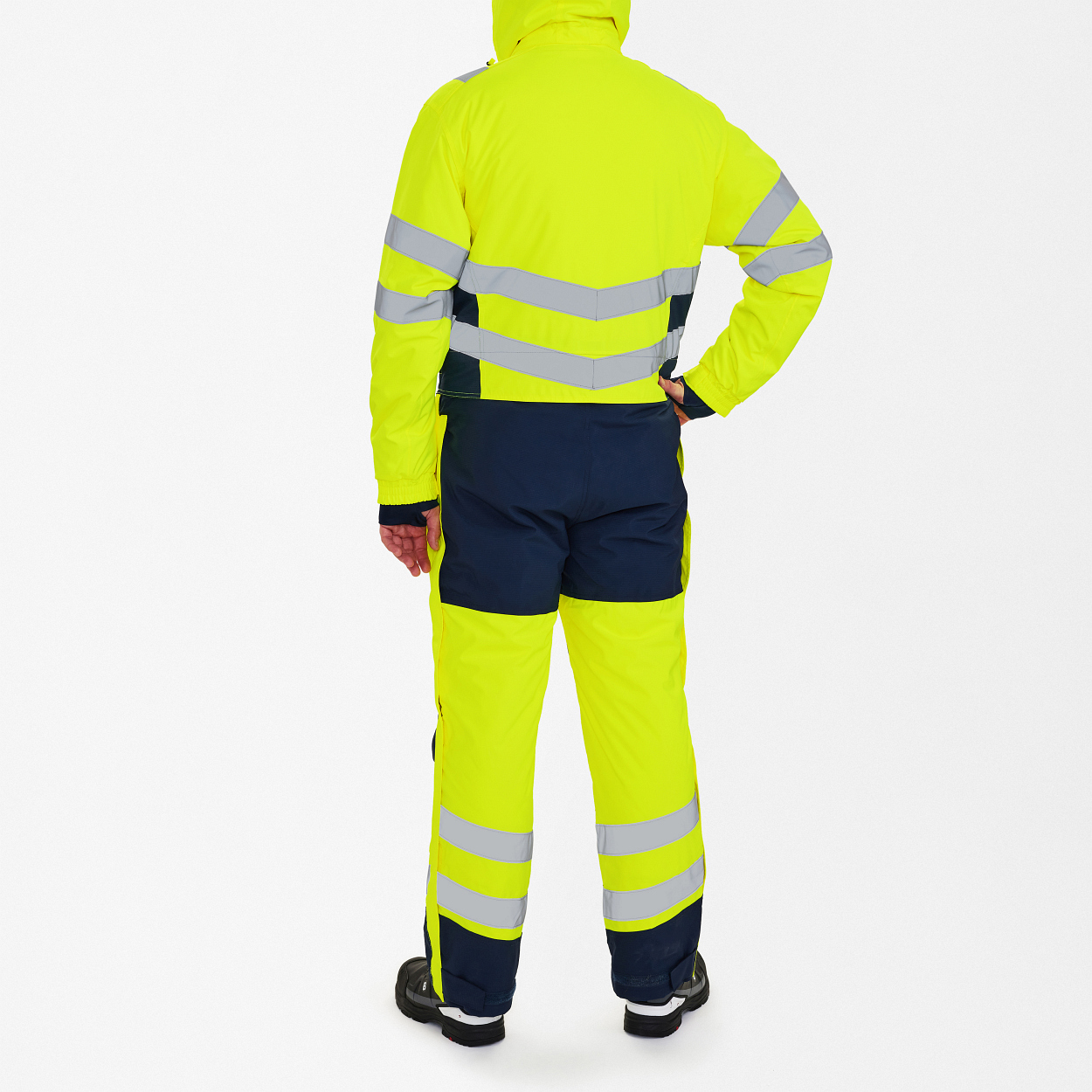 ENGEL Safety Winteroverall in Gelb/Blue Ink, Größe XS