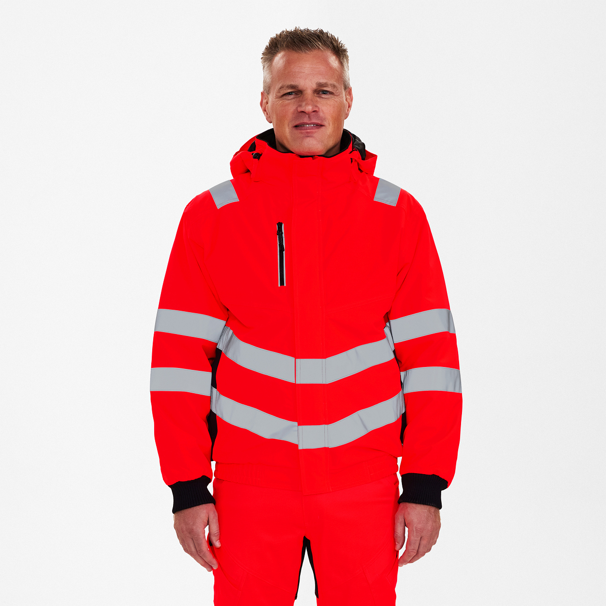 ENGEL Safety Pilotjacke in Rot/Schwarz, Größe XS