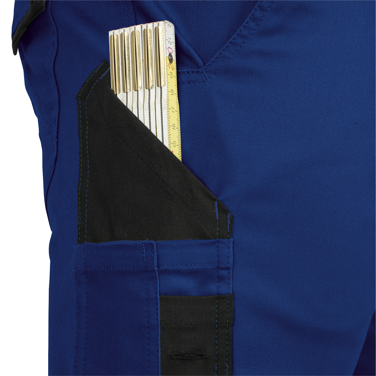 Latzhose FLEXL20 Flex Line in Kornblau/Schwarz, Gr. 70 von Leibwächter