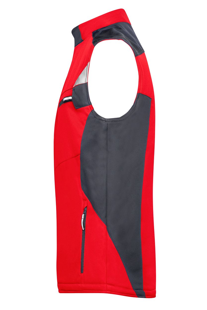 Craftsmen Softshell Vest - STRONG - "JN825" in Red/Black, Größe 6XL - Daiber