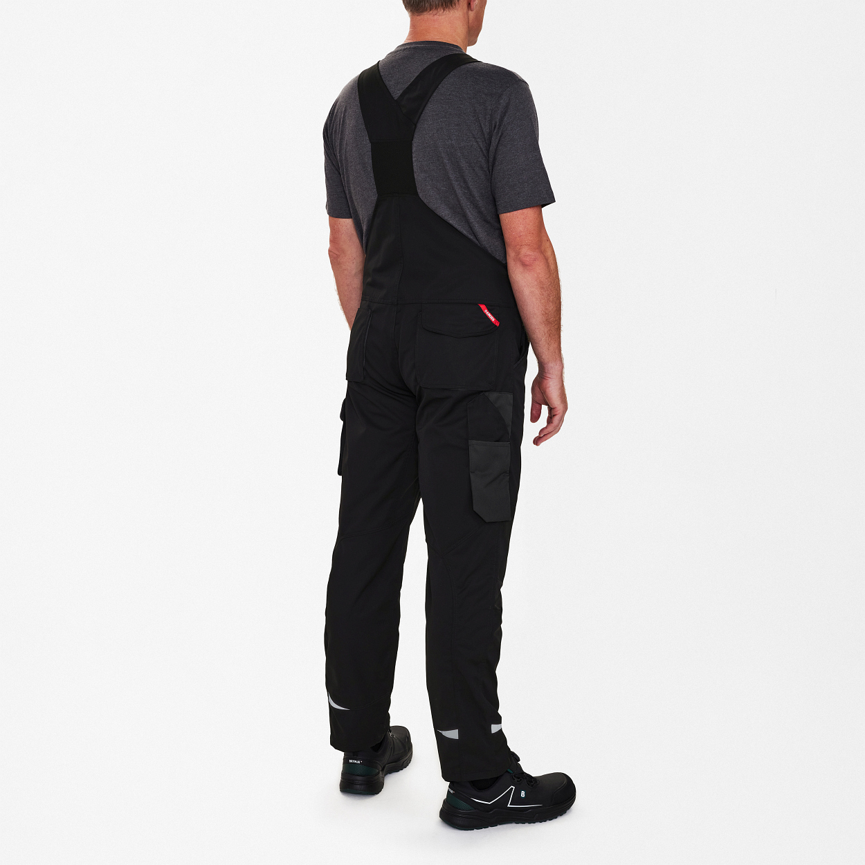 ENGEL Galaxy Light Latzhose in Schwarz/Anthrazit Grau, Größe 106