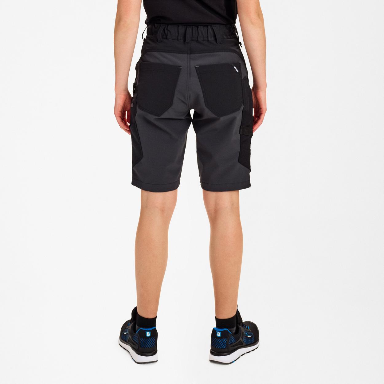 ENGEL Entire Damen Arbeitsshorts mit 4-Wege-Stretch in Schwarz/Anthrazit Grau, Größe 48