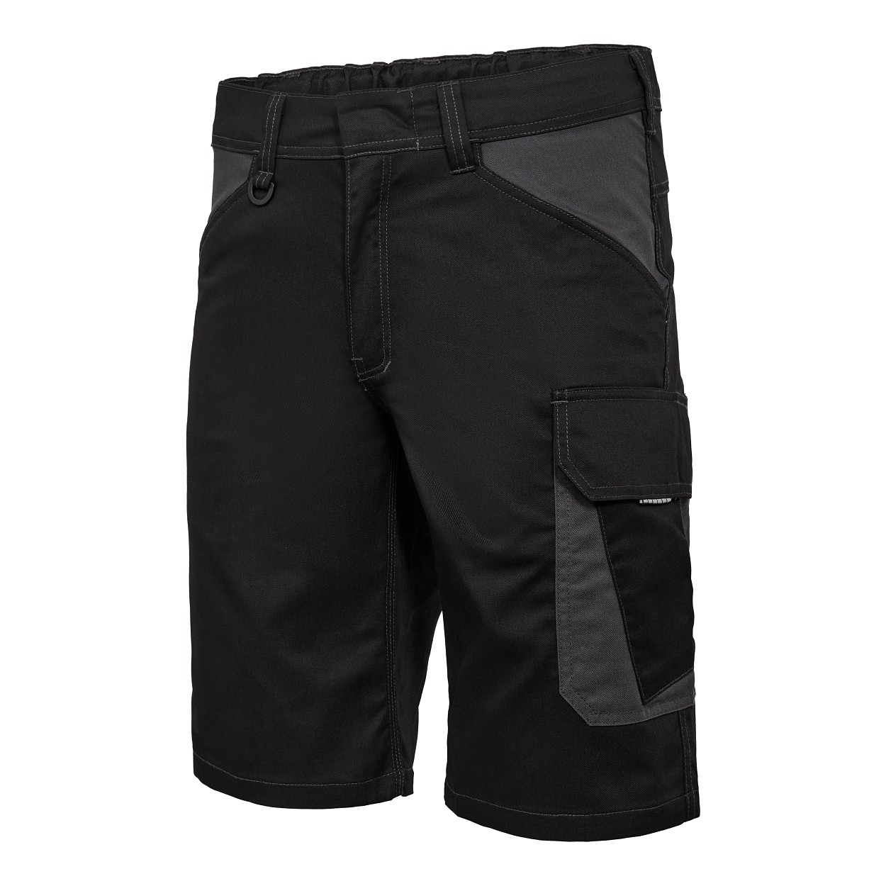 ENGEL Venture Shorts mit verdeckte Knopfleiste in Schwarz/Anthrazit Grau, Größe 54