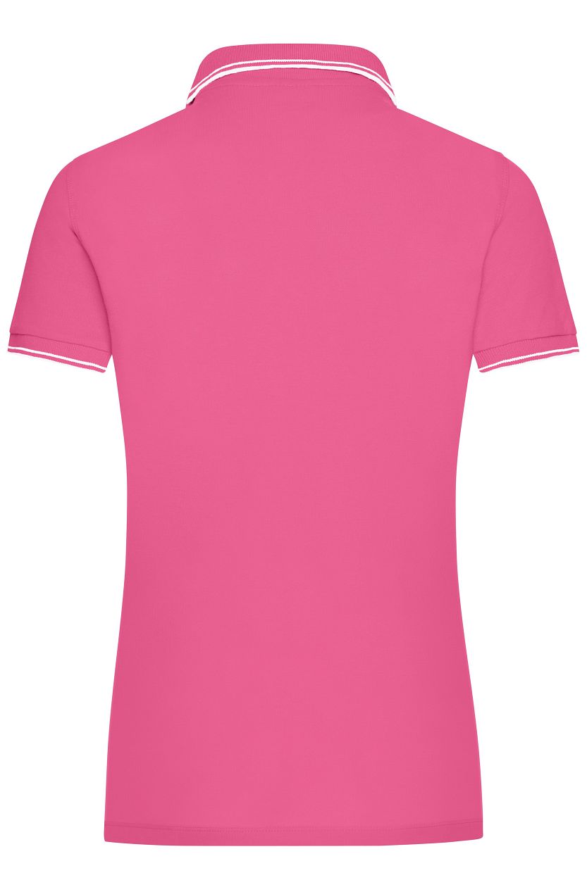 Ladies' Polo "JN985" in Pink/White, Größe 2XL - Daiber