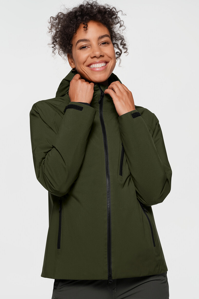 HAKRO 284 Damen High Activejacke ECO in olive, Größe 3XL