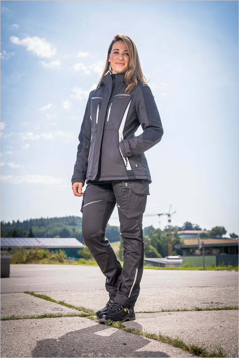 Bundhose ohne Knietaschen FLXDHO28 Flex Line in Anthrazit/Schwarz, Gr. 36 von Leibwächter