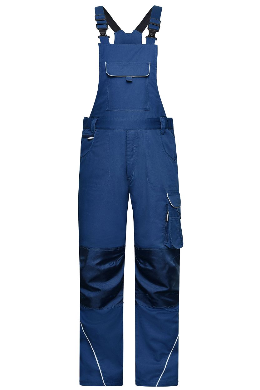 Workwear Pants with Bib - SOLID - "JN879" in Dark-Royal, Größe 62 - Daiber