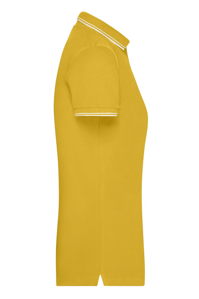 Ladies' Polo "JN985" in Sun-Yellow/White, Größe 2XL - Daiber