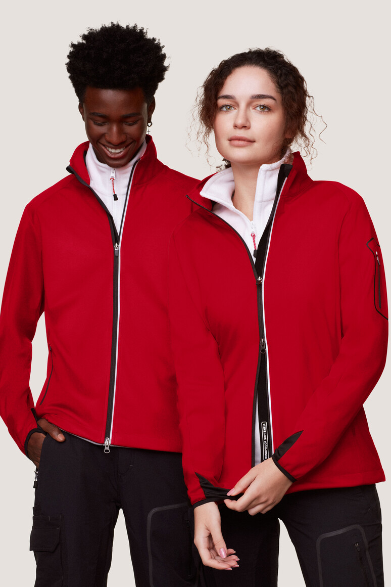 HAKRO 856 Light-Softshelljacke Brantford in rot, Größe 2XL