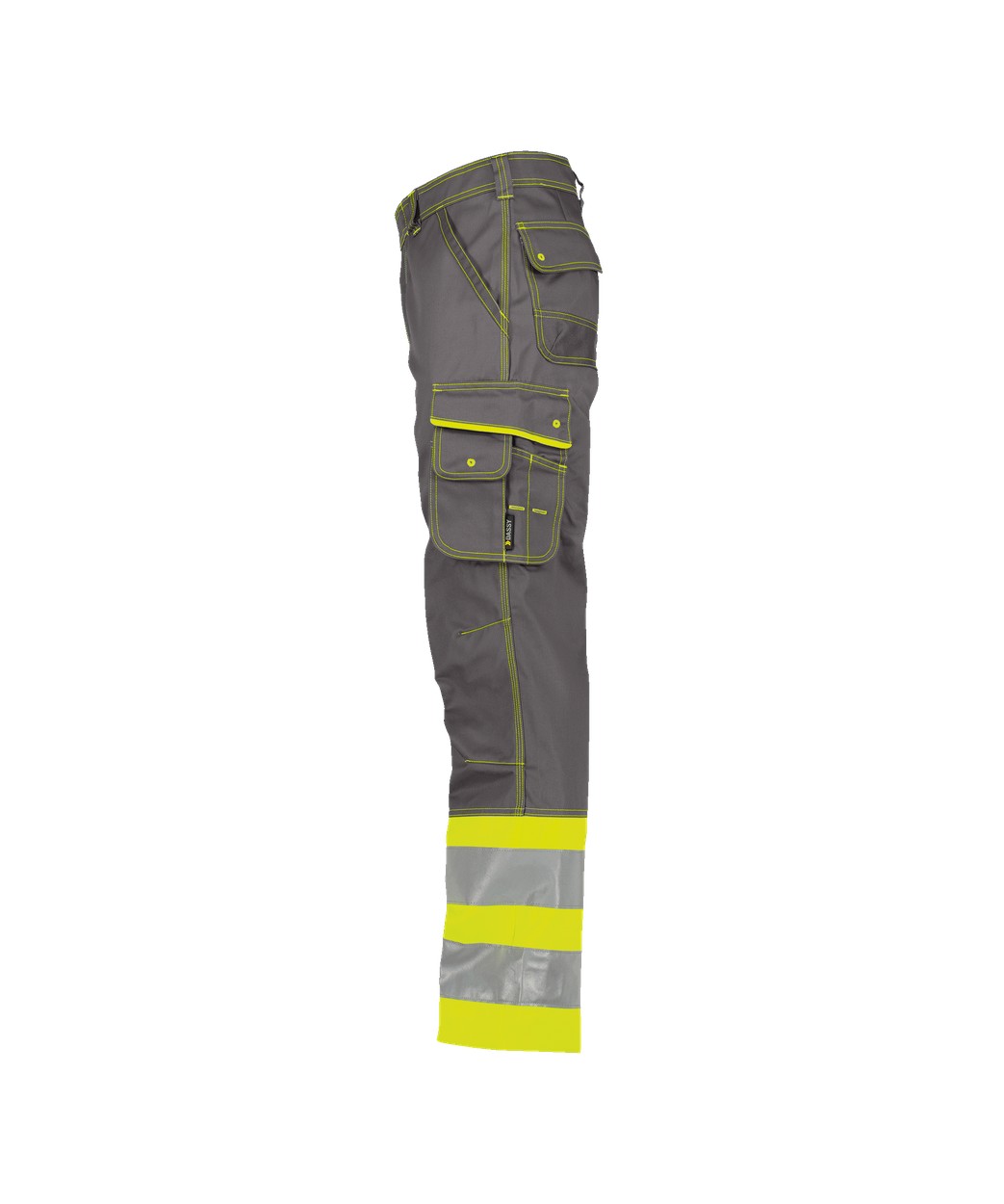 Warnschutzhose "DASSY® Phoenix" in ZEMENTGRAU/NEONGELB, Größe 58 - langer Schritt PESCO64
