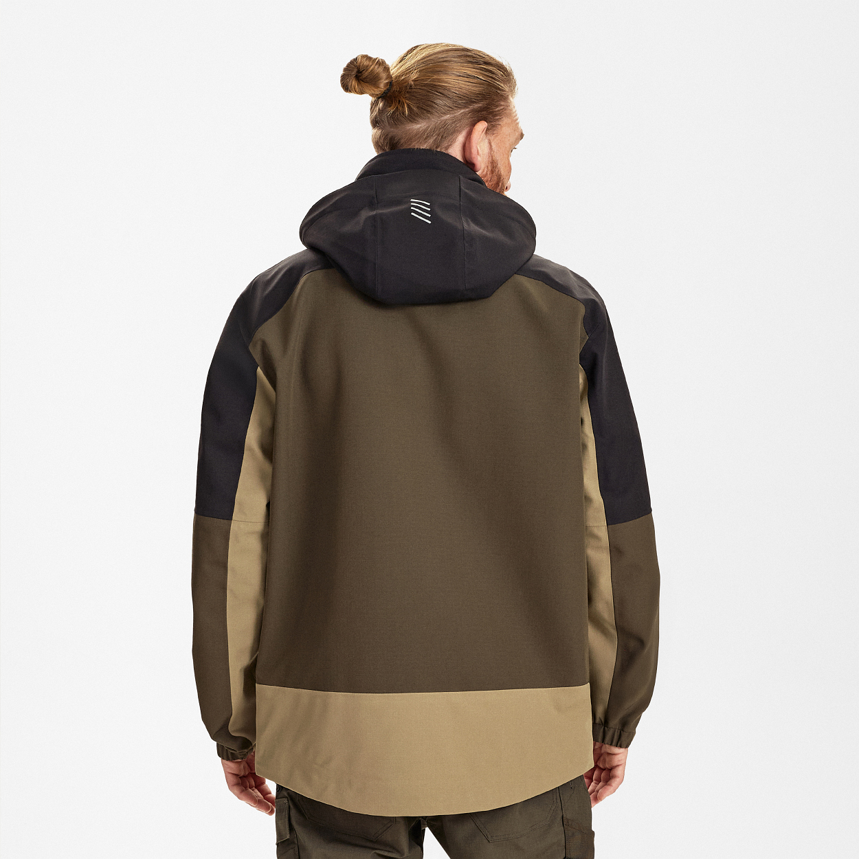 ENGEL Entire Shelljacke in Forest Green/Schwarz, Größe XS