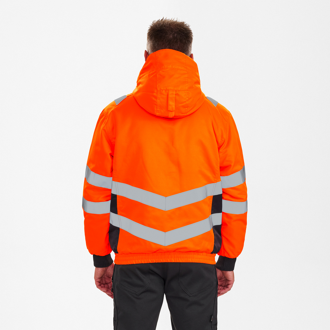 ENGEL Safety Pilotjacke in Orange/Anthrazit Grau, Größe 2XL