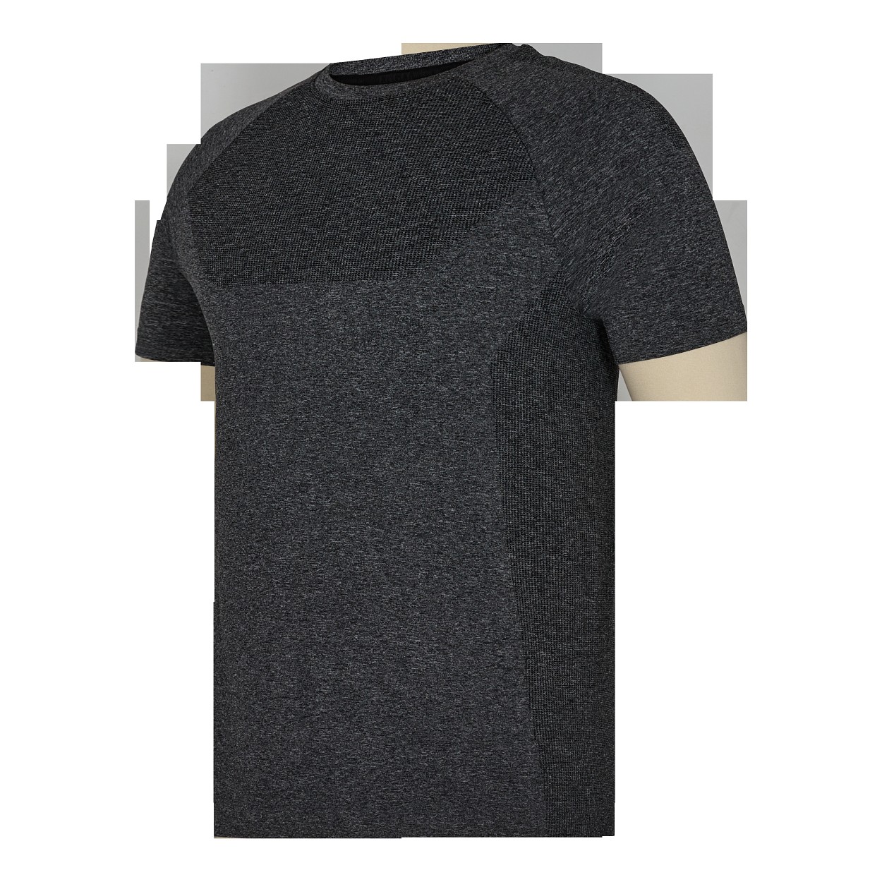 ENGEL X-treme Seamless T-Shirt in Black Melange, Größe S/M