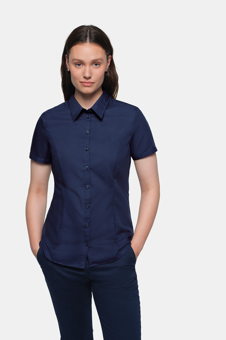 HAKRO 112 1/2-Arm Bluse Business in Marine, Größe 3XL