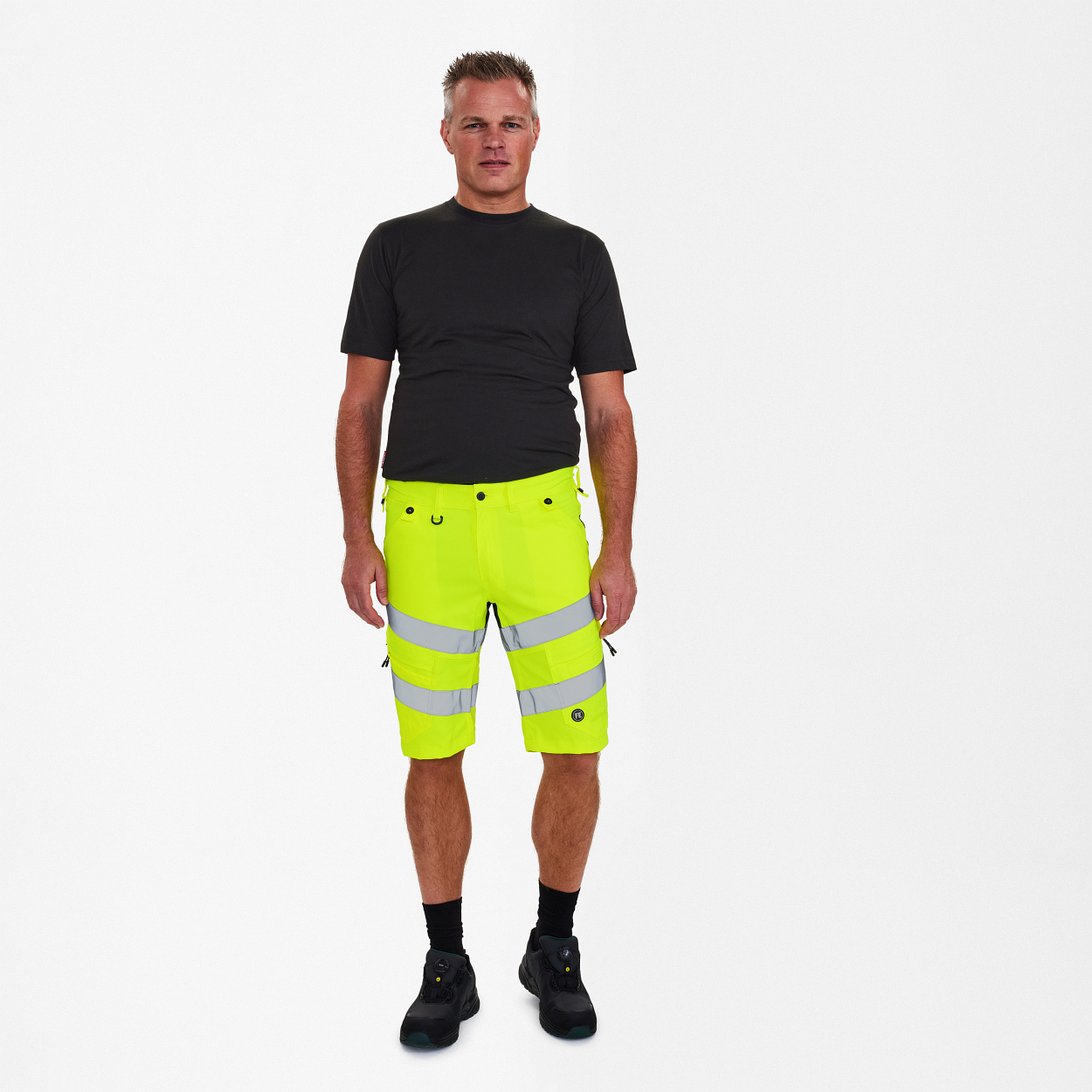 ENGEL Safety Arbeitsshorts mit 2-Wege-Stretch in Gelb/Schwarz, Größe 54