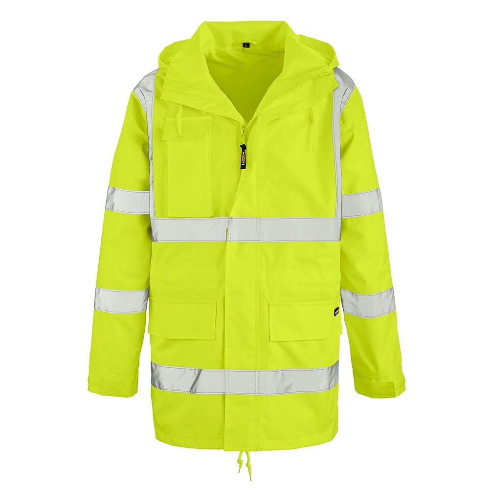 teXXor® Warnschutz-Regenjacke BARRIE in Gelb, Größe 5XL