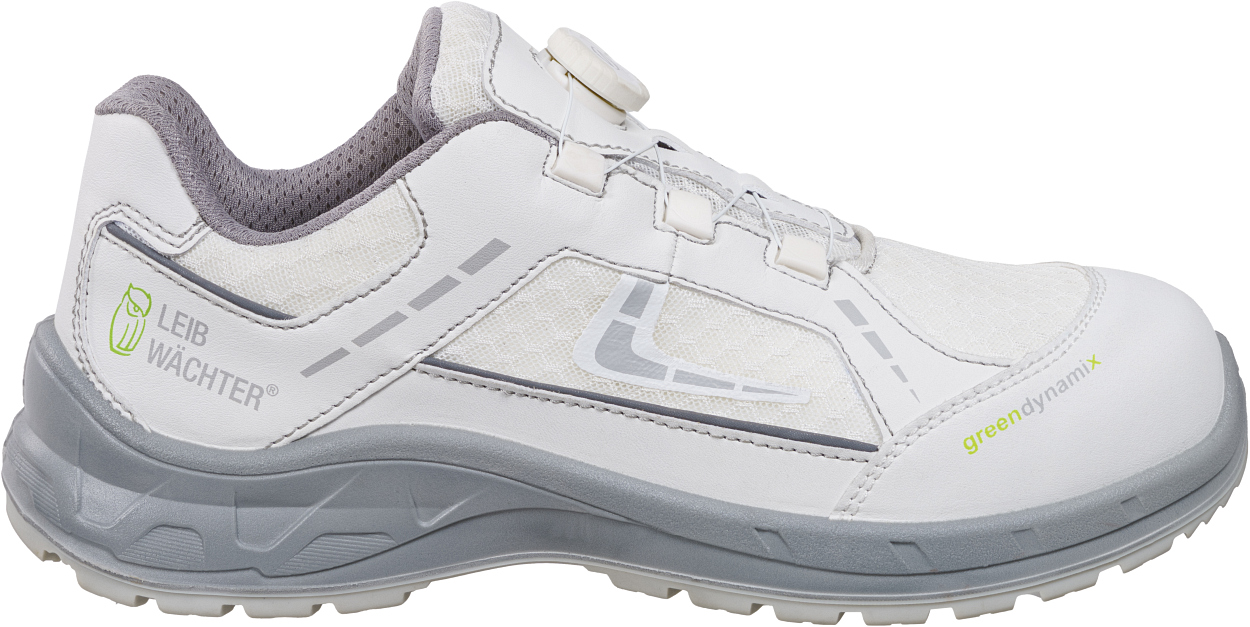 Halbschuh L3595 Lyon in Weiß/Grau, Gr. 47 von Leibwächter