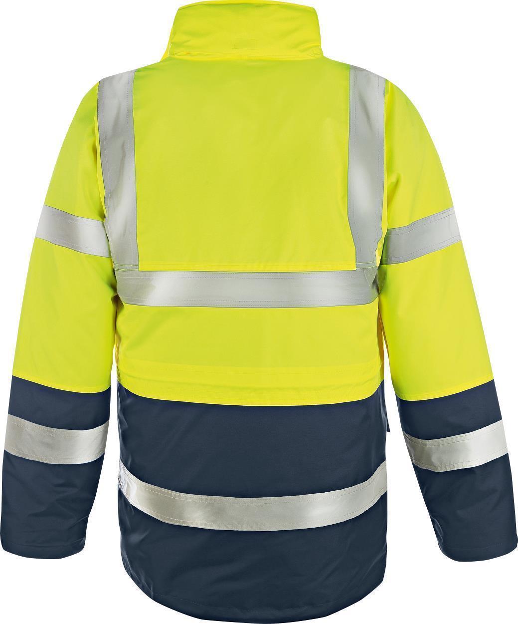 Warnschutz-K-Parka 2in1 leuchtgelb-marine in Gr. XXL von Vizwell