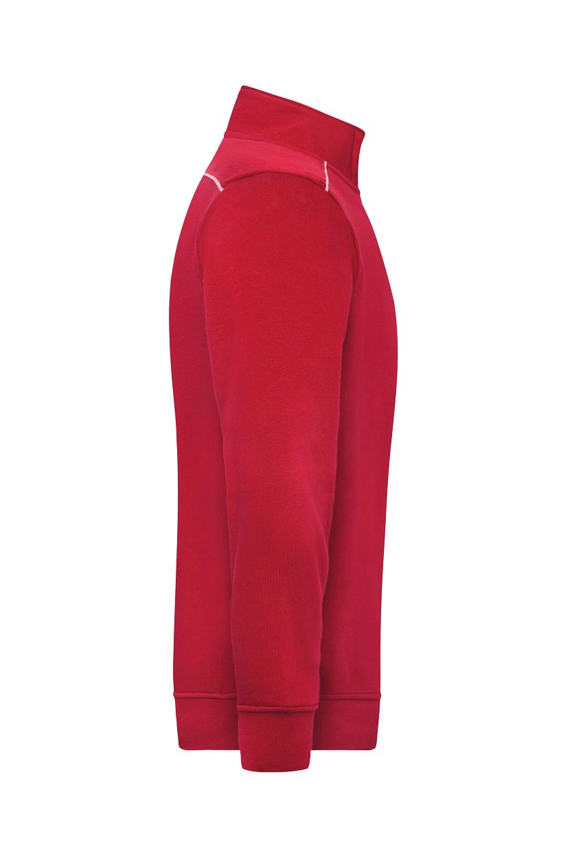 Workwear Half-Zip Sweat - SOLID - "JN895" in Red, Größe 6XL - Daiber