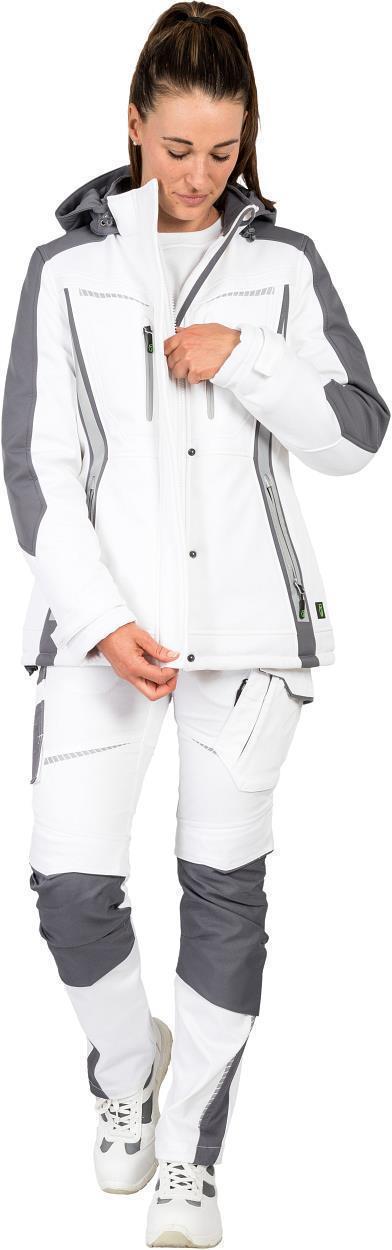 Damen-Bundhose Flex Line Weiß/Grau FLXDH, Gr. 52 von Leibwächter