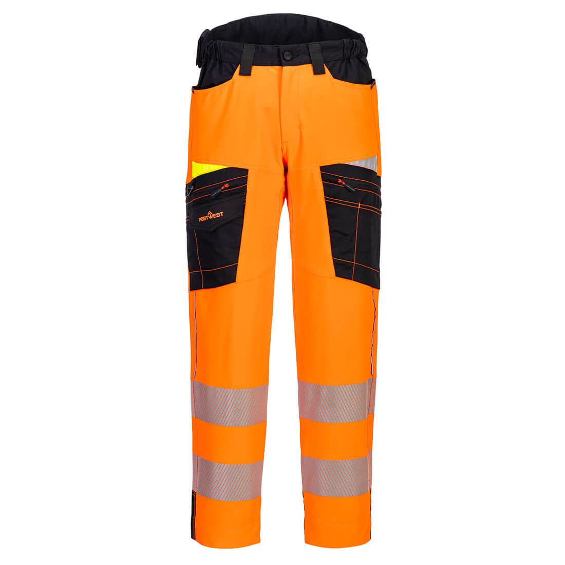 DX4 Warnschutz Service-Bundhose DX453 in Orange / Schwarz, Größe 44 von Portwest